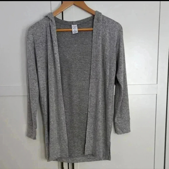 🌴2/$25🌴Melrose and Market Women's Grey Soft  Hooded Cardigan - Picture 1 of 3
